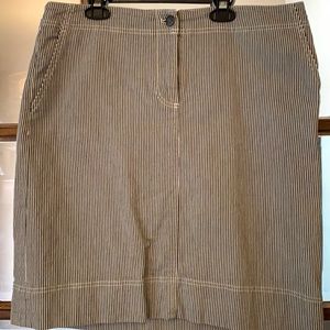 Talbots size 10 cotton denim striped skirt